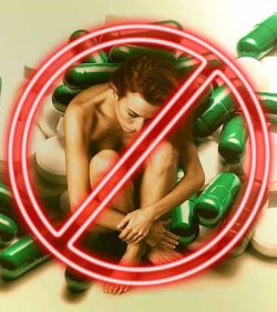 Woman and pills NO